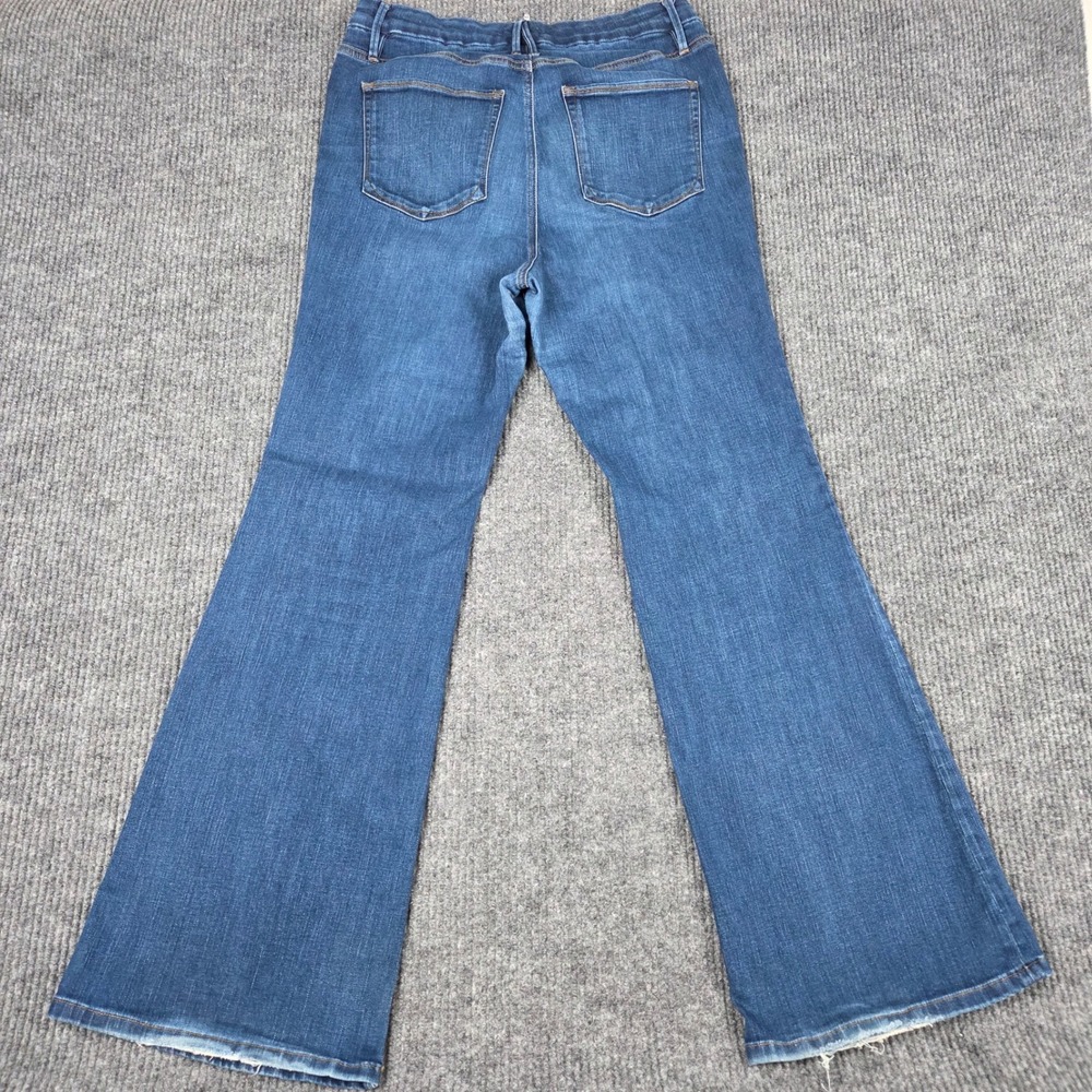 Good American Good Legs Flare Jeans Size 15 Blue High Rise‎ Stretch GLF270T - Picture 2 of 8